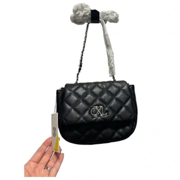 NWT Christian Lacroix Quilted Black Shoulder Bag